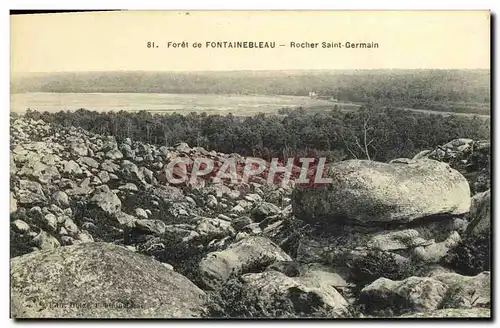 Cartes postales Foret de Fontainebleau Rocher saint germain