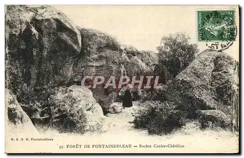 Ansichtskarte AK Foret de Fontainebleau Rochers cuvier chatillon