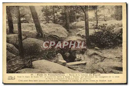 Ansichtskarte AK Foret de Fontainebleau Sortie de la caverne des brigands