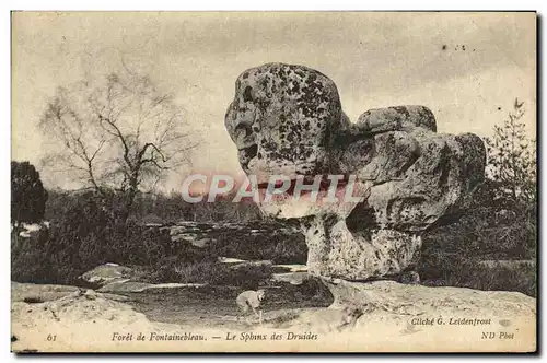 Cartes postales Foret de Fontainebleau Le spbinx des druides