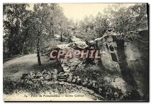 Cartes postales Foret de Fontainebleau Grotte Collinet