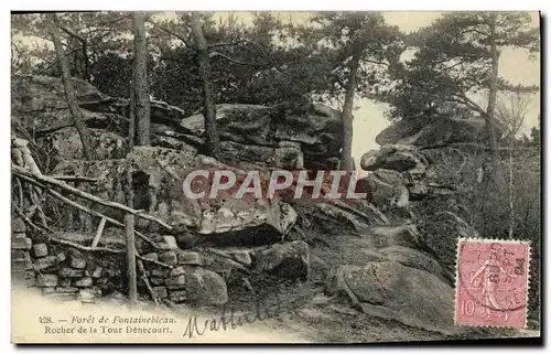 Cartes postales Foret De Fontainebleau Rocher de la tour Denecourt