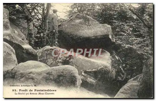 Cartes postales Foret De Fontainebleau La Roche Qui remue Mont Chauvet