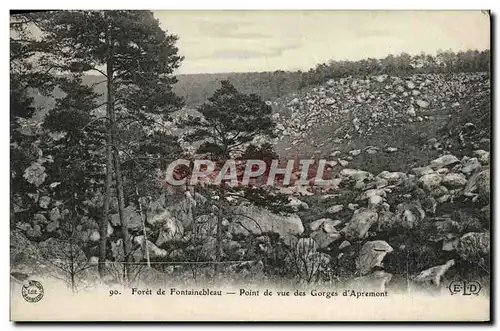 Cartes postales Foret De Fontainebleau point de vue des gorges d'apremont