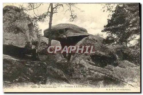 Ansichtskarte AK Foret De Fontainebleau Le dolmen d&#39adolphe Jouanne Tour Denecourt