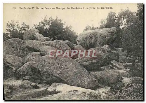 Cartes postales Foret De Fontainebleau Groupe De Rochers A l&#39Entree de barbizon