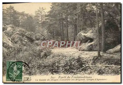 Ansichtskarte AK Foret De Fontainebleau La Gueule du dragon Cavaliere des Brigands Gorges d&#39Apremont