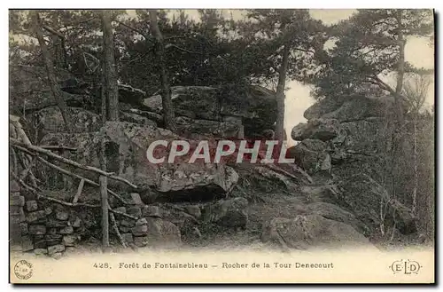 Ansichtskarte AK Foret De Fontainebleau Rocher De La Tour Denecourt