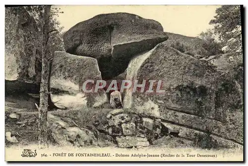 Ansichtskarte AK Foret De Fontainebleau Dolmen Adolphe Joanne Roches de la Tour Denecourt