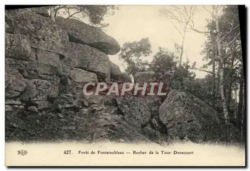 Ansichtskarte AK Foret De Fontainebleau Rocher de la tour Denecourt