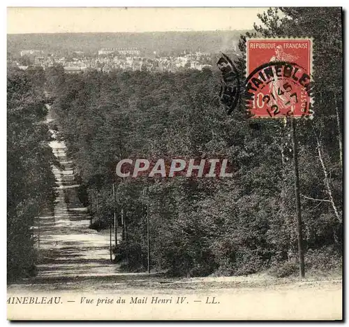 Cartes postales Fontainebleau vue prise du mail Henri IV