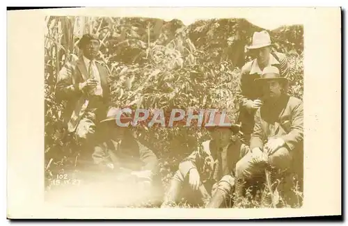 CARTE PHOTO Explorateurs sous les Tropiques Colombie 1927