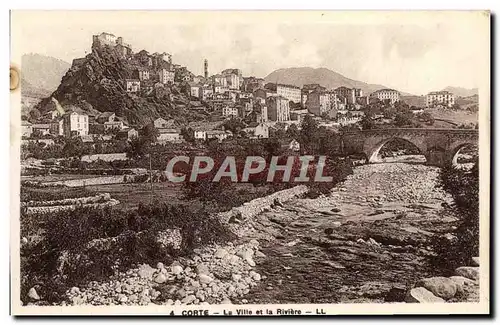Cartes postales Corte La ville et la riviere