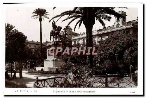 Cartes postales Valencia Estatua de jaime el conquistador