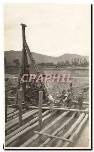 Photo Colombie Installation de poteaux telegraphiques Annees 1920