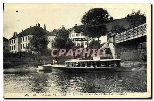 Cartes postales Lac Ou Villers L&#39Embarcadere de l&#39hotel de France Bateau