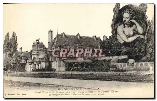 Cartes postales Chateau d&#39Anet