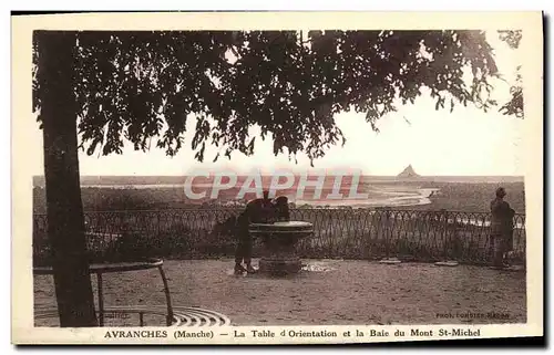 Ansichtskarte AK Avranches La Table D&#39Orientation et la baie du mont st michel