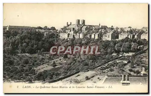 Ansichtskarte AK Laon Le quartier saint martin et la caserne saint vincent