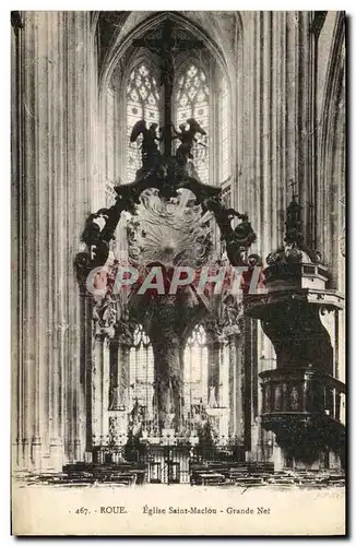 Cartes postales Rouen Eglise saint maclou grande Nef