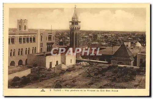 Ansichtskarte AK Tunis vue generale et le minaret de Sidi Ben Arous