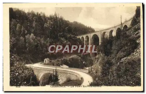 Ansichtskarte AK Chamonix Le Pont Sainte Marie