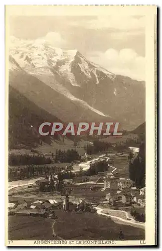 Cartes postales Argentieres et Le Mont Blanc