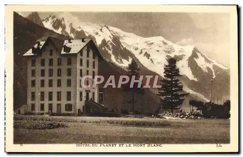 Cartes postales Hotel du Planet et le Mont Blanc