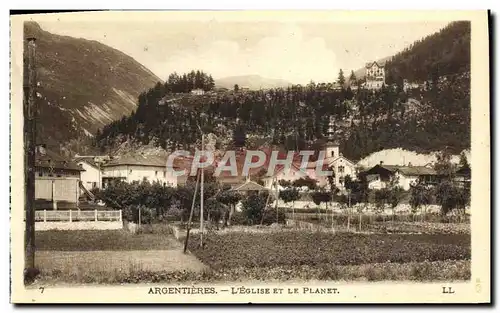 Cartes postales Argentieres L&#39Eglise et le Planet