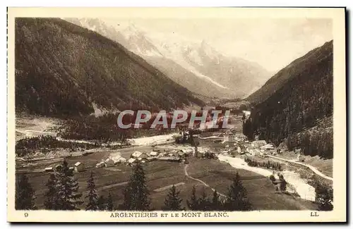 Ansichtskarte AK Argentieres et le Mont blanc