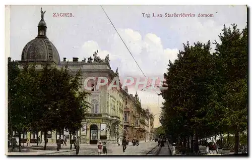 Cartes postales Zagreb Trg l sa Starcevicevim domom