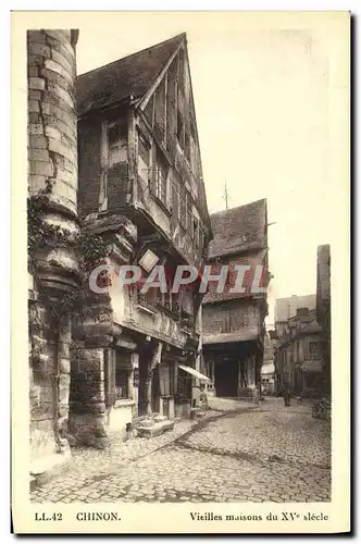 Ansichtskarte AK Chinon Vieilles maisons du XVe Slecle