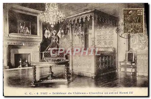 Ansichtskarte AK Pau Interieur du Chateau Chambre ou est ne Henri IV