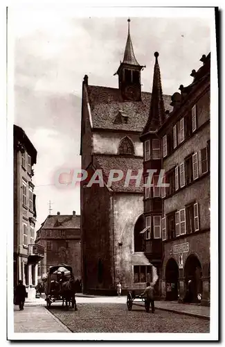 CM Le Vieux Colmar La grand rue avec temple protestant et arcades