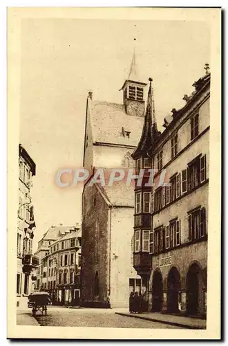 Ansichtskarte AK Colmar Eglise protestante et anciens presbyteres