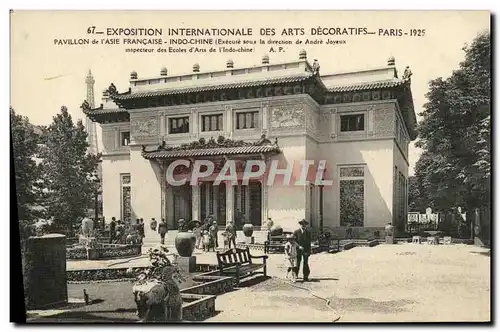 Cartes postales Exposition Internationale des Arts Decoratifs Paris 1925 Pavillon de l&#39Asie Francaise Indochi