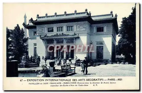 Cartes postales Exposition Internationale des Arts Decoratifs Paris 1925 Pavillon de l&#39Asie Francaise Indochi