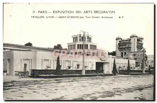 Cartes postales Exposition Internationale des Arts Decoratifs Paris 1925 Pavillon de Lyon et St Etienne