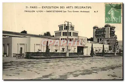 Ansichtskarte AK Exposition Internationale des Arts Decoratifs Paris 1925 Pavillon de Lyon et St Etienne