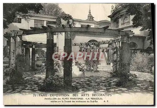 Cartes postales Paris Exposition des Arts Decoratifs Pavillon des Alpes Maritimes La Pergola