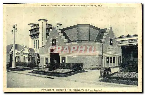 Cartes postales Paris Exposition des Arts Decoratifs Pavillon des tissus et des etoffes d&#39ameublement de Roub