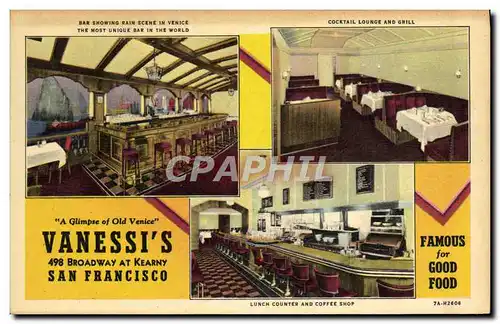 Cartes postales A Glimpse of Old Venic Vanessi&#39s Broadway at Kearny San Francisco
