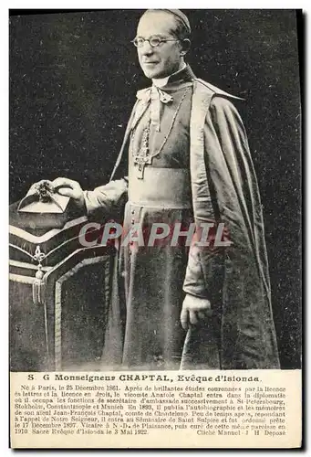 Cartes postales S G Monseigneur Chaptal Eveque d'lsionda