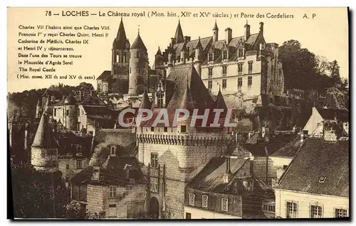 Cartes postales Loches Le Chateau royal