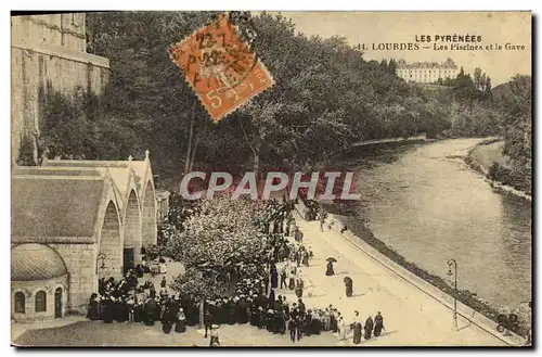 Cartes postales Lourdes Les Piscines et le Gave