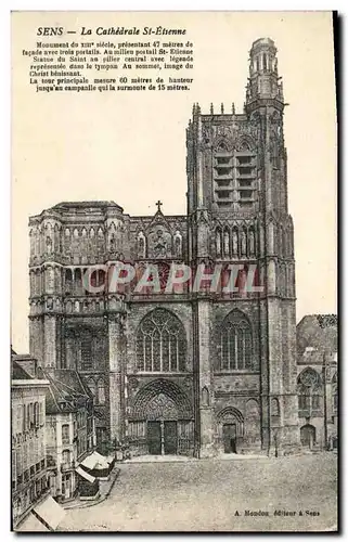 Cartes postales Sens La Cathedrale St Etienne