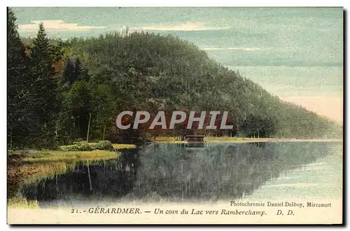 Cartes postales Gerardmer Un Coin Lac Vers Ramberchamp