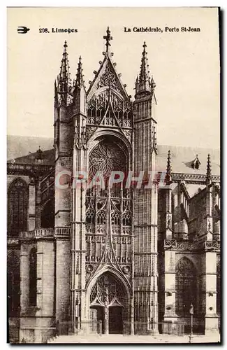 Ansichtskarte AK Limoges La Cathedrale Porte St Jean