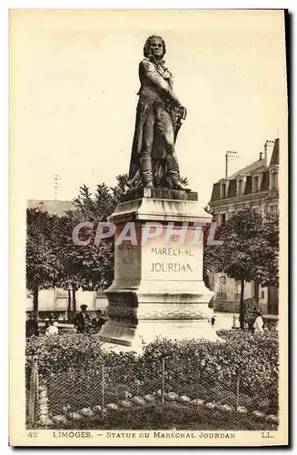 Cartes postales Limoges Statue du Marechal Jourdan