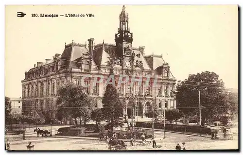 Cartes postales Limoges L&#39Hotel de Ville (animee)